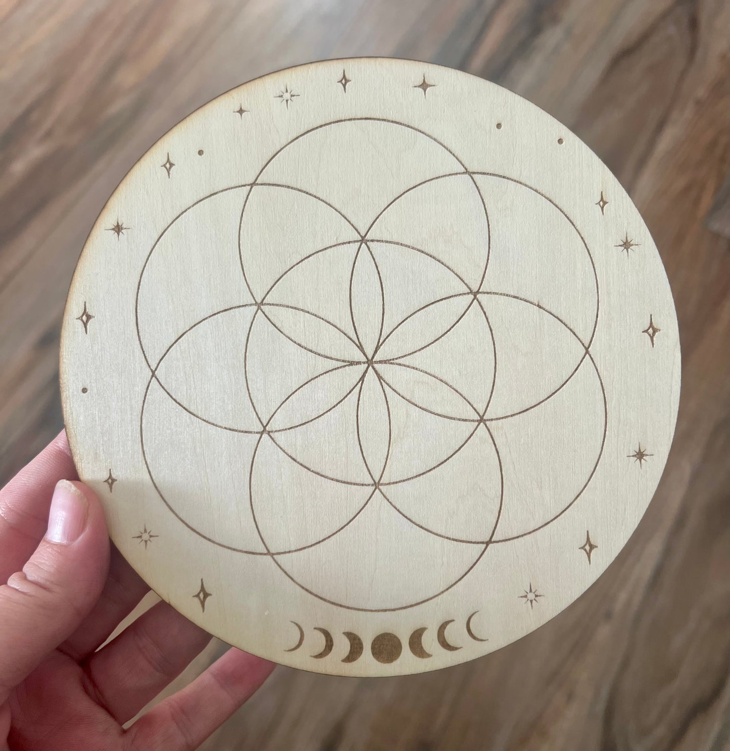 Seed of Life Grid // Altar Board 6 inch