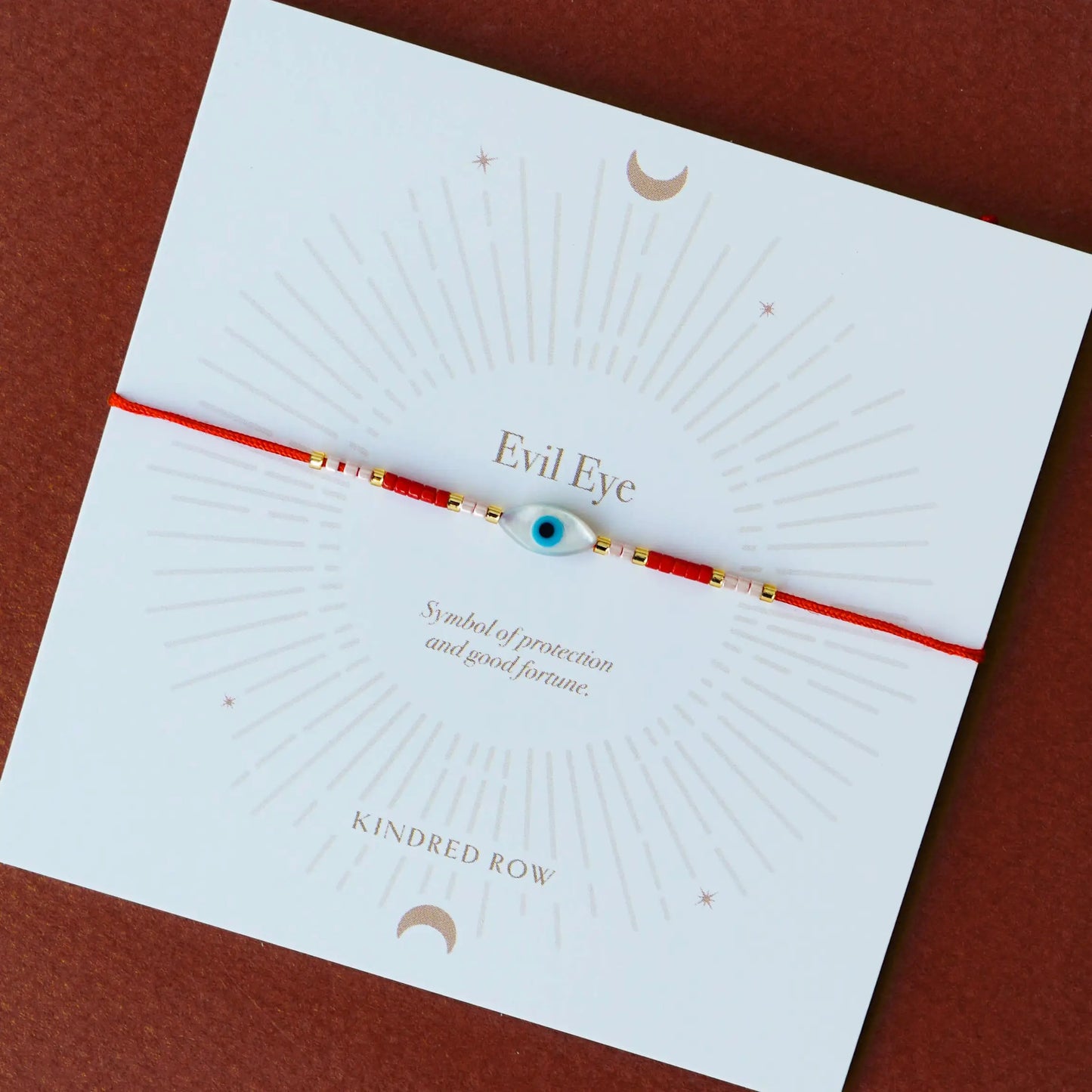 Evil Eye Cord Bracelet // Red