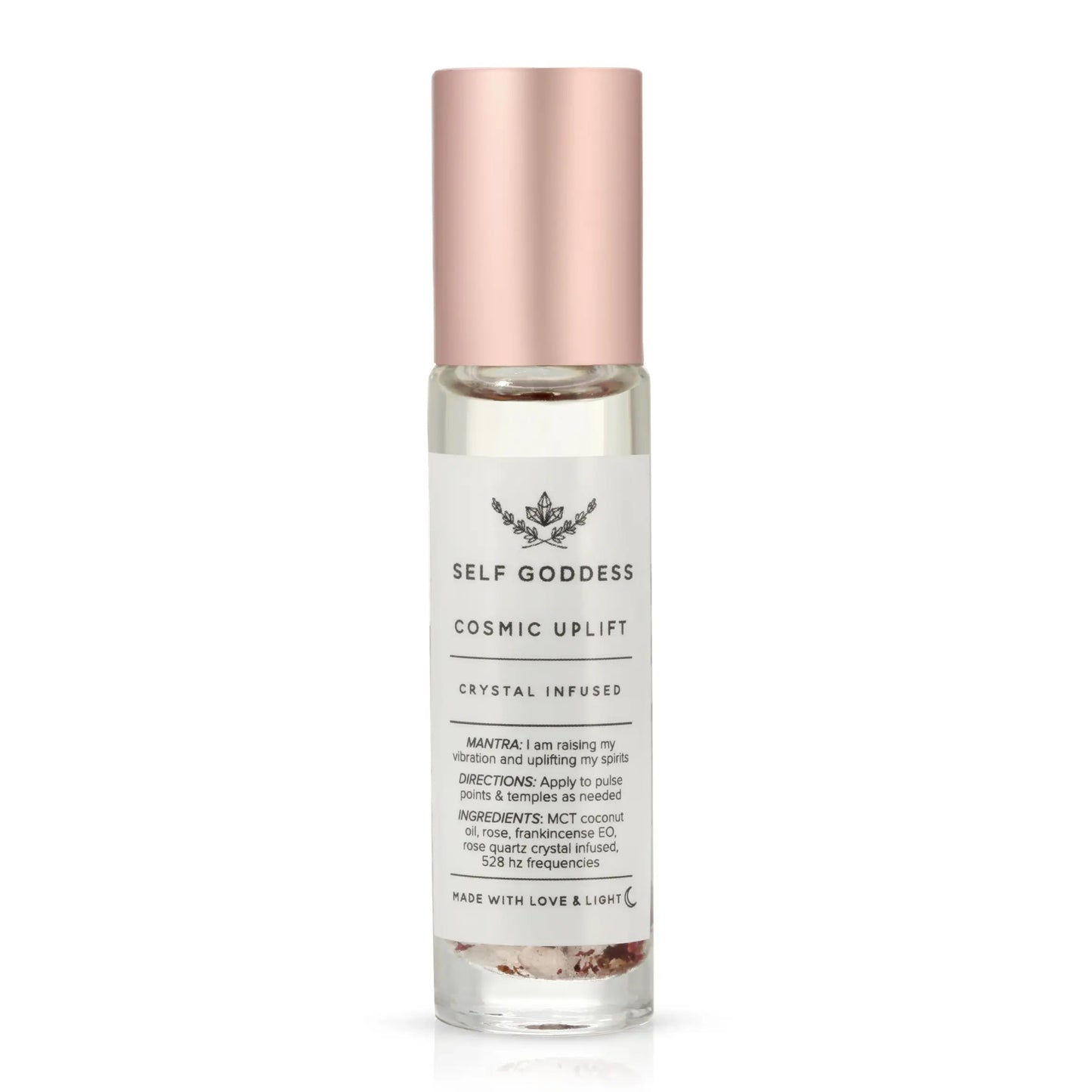 Rose Quartz Crystal and Rose Petal Infused Rollerball