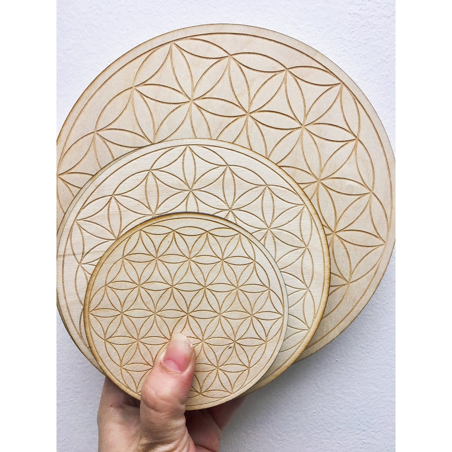 Six Inch Birchwood Crystal Grid