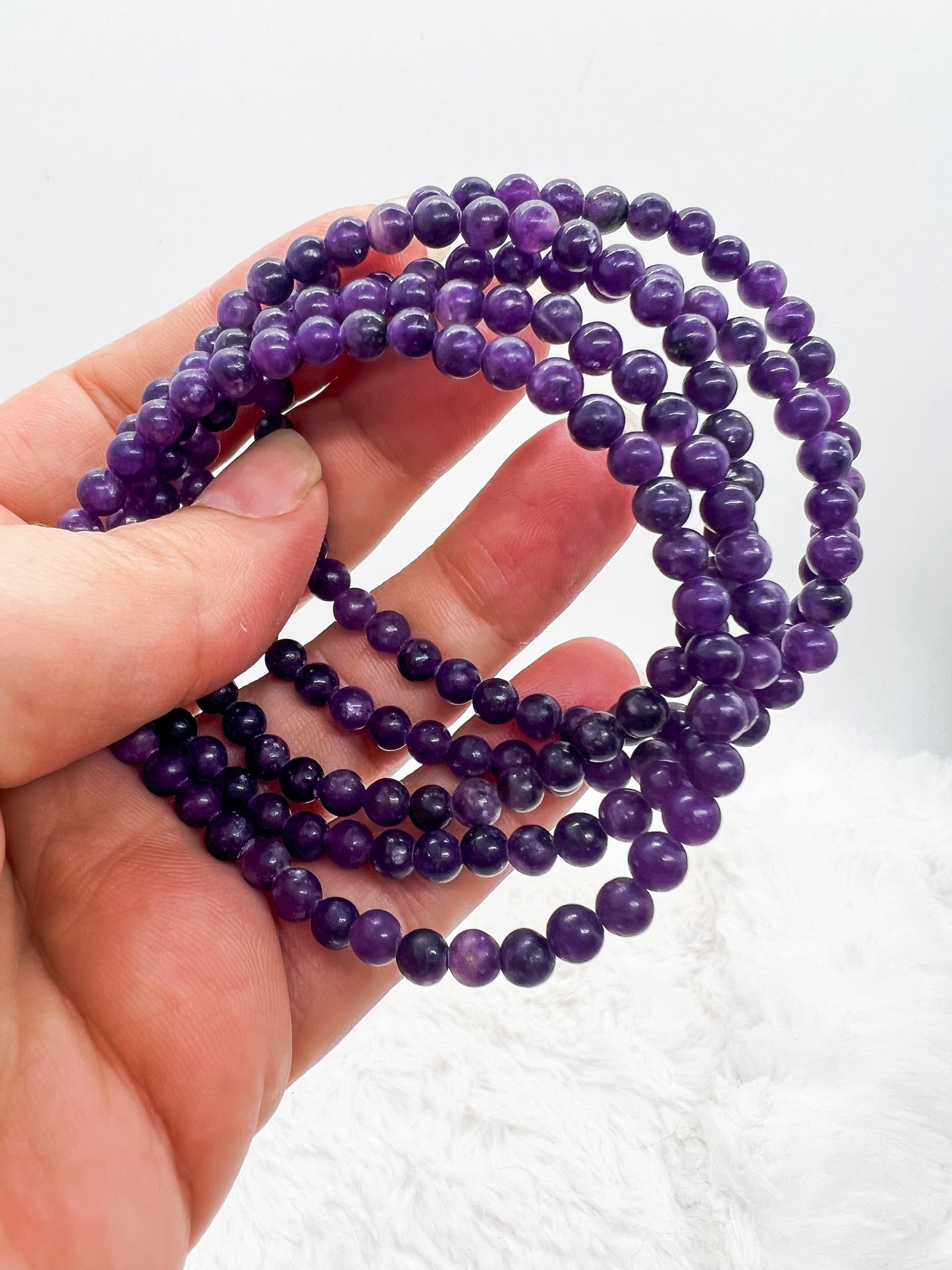 Lepidolite 6mm Stretch Stack Bracelet