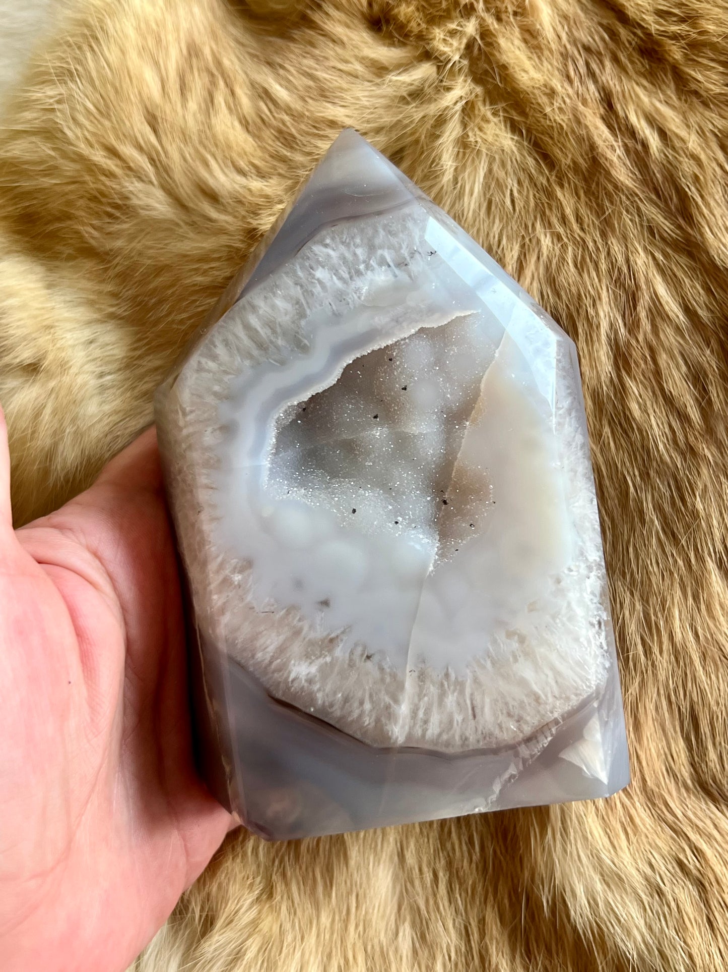 Druzy Agate Tower