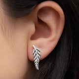 Fern Post Earrings // Sterling Silver