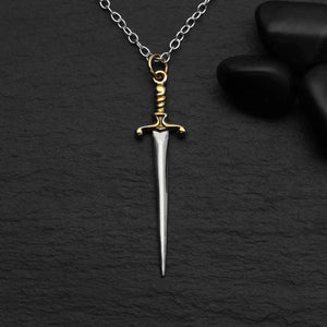 Sword Sterling Silver Pendant Necklace