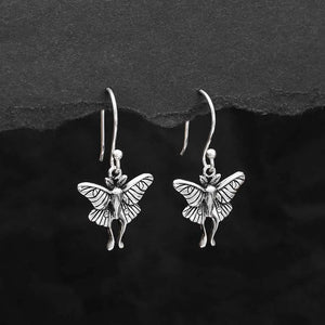 Luna Moth Sterling Silver Earrings