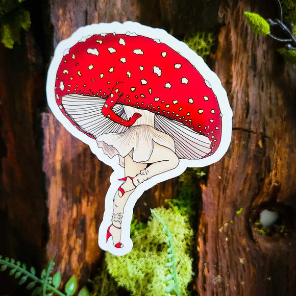 Lady Amanita Mushroom Sticker