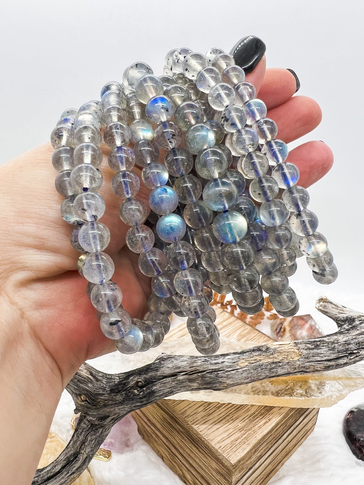 Labradorite Stretch Stone Bracelet