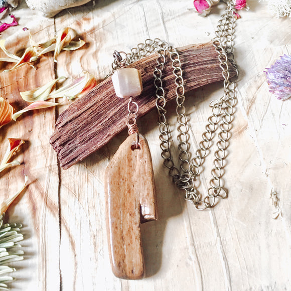 Mookaite and Driftwood Statement Necklace