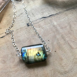 Labradorite Faceted Statement Necklace