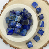 Small Blue Lapis Lazuli Stone Tumbled Cube