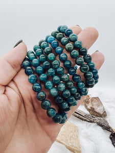 Blue Apatite Stretch Stone Bracelet