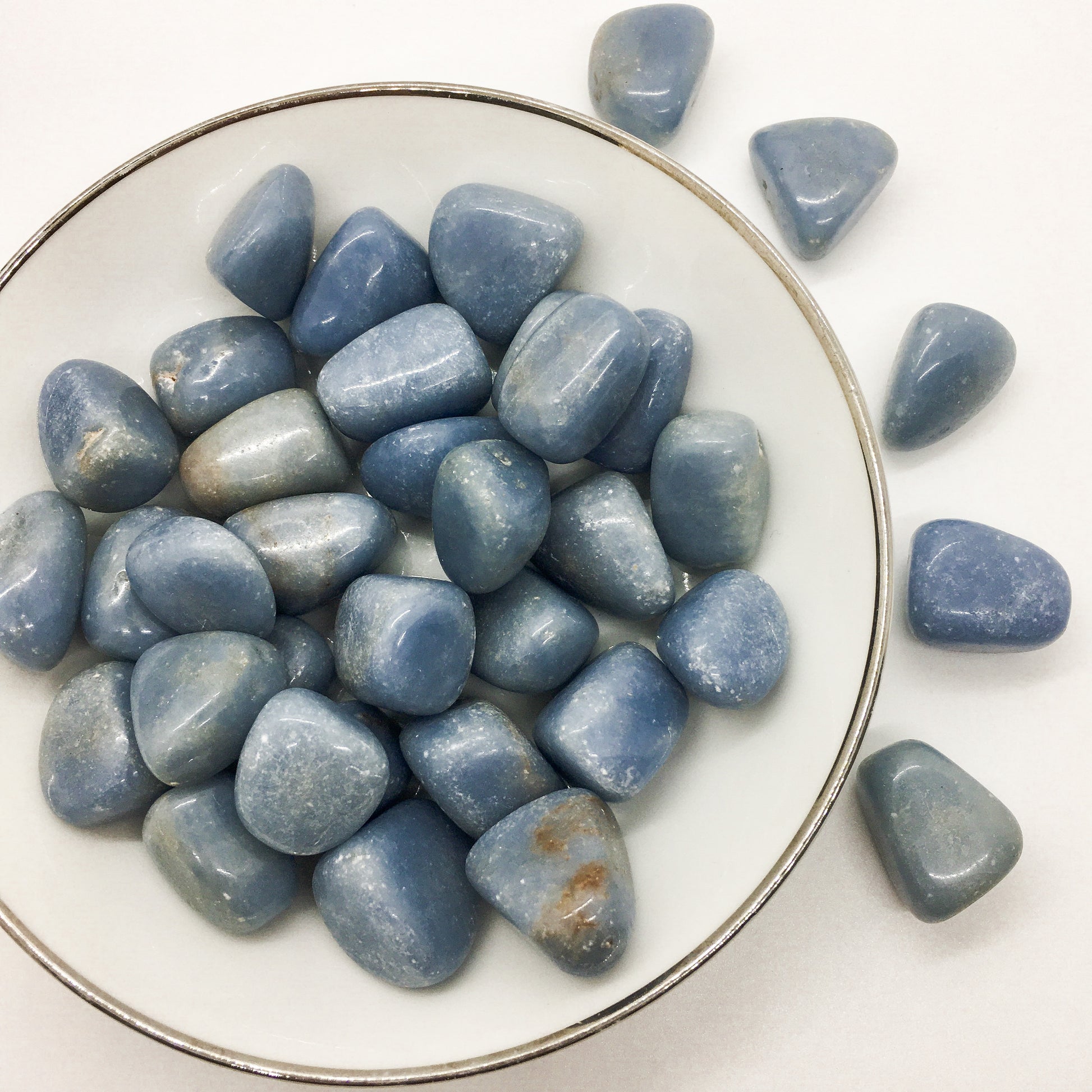 Bluish Angelite Tumbled Stone