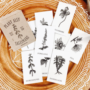 Black and White Poetry Plant Card Deck