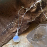 Moonstone Sterling Silver Pendant Necklace