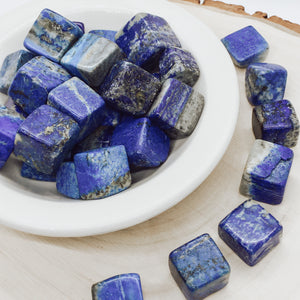 Small Blue Lapis Lazuli Tumbled Cube