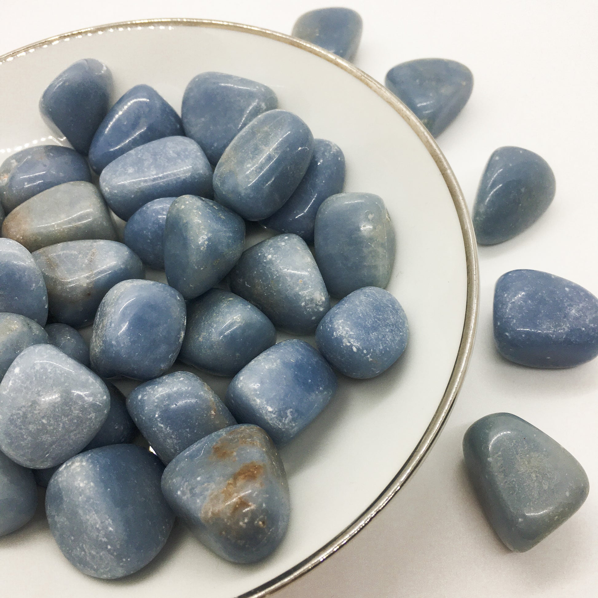 Bluish Angelite Tumbled Stone